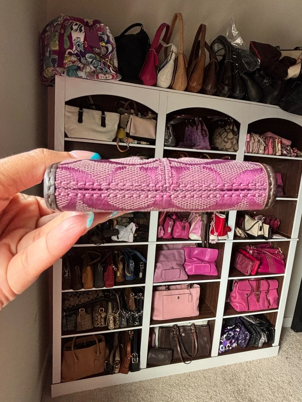 👛💜COACH Soho Pleated Signature Mini Wallet👛💜